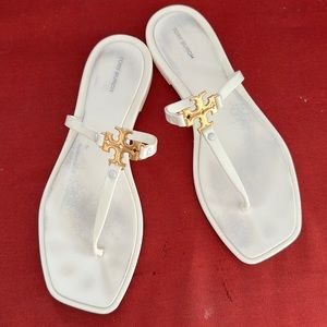 Tory Burch white jelly sandals